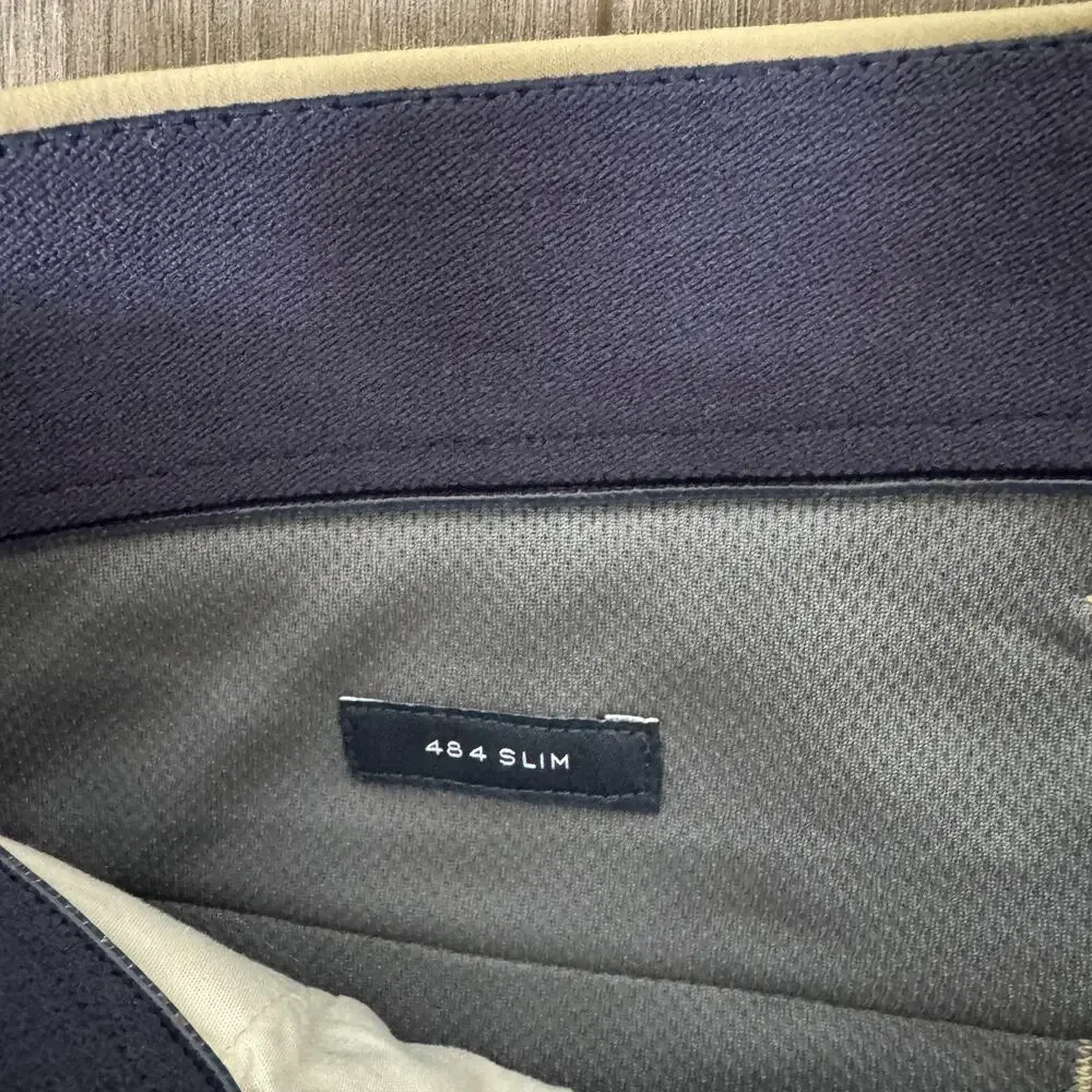 J.Crew 484 Slim-Fit Tech Pants Mens 31x32 Tan Stretch Chino Straight Leg Zip Fly
